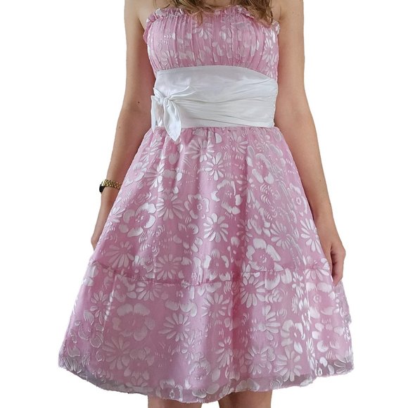 BETSEY JOHNSON EVENING Pink Prom Dress Cupcake Tea Party - Picture 2 of 9